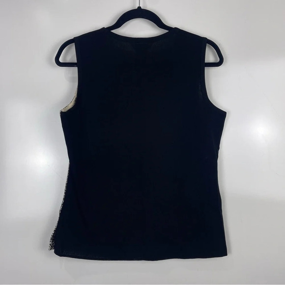 Exclusively Misook Snake Print Sleeveless Blouse Size Small - Picture 3 of 8